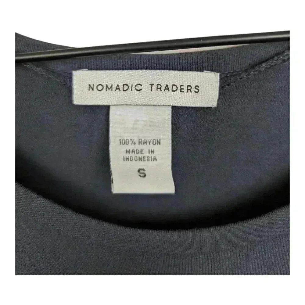 Nomadic Traders Gray Tunic, Womens S, 3/4 Length Sleeves - Picture 3 of 9